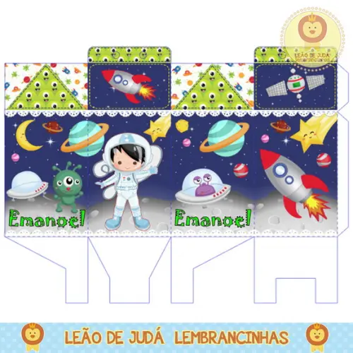 Caixa milk astronauta