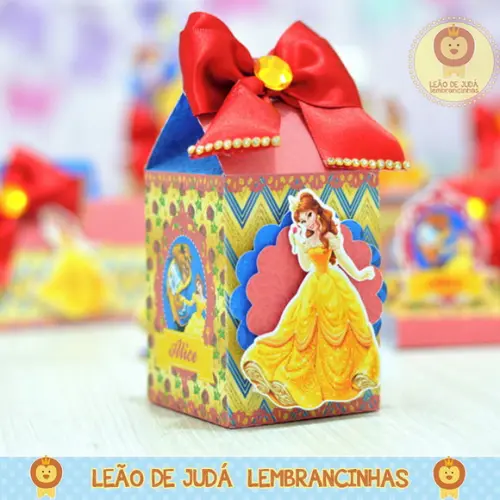 Caixa Milk Com aplique A Bela e a Fera modelo 2