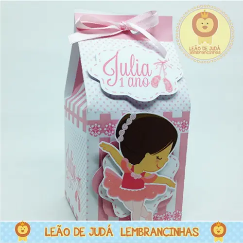 Caixa Milk Com aplique bailarina modelo 2