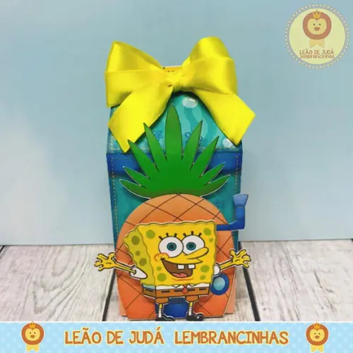 Caixa Milk com Aplique Bob Esponja Modelo 2