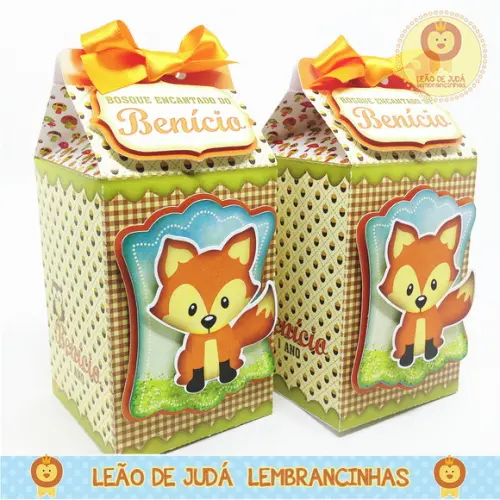 Caixa Milk Com aplique Bosque