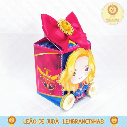 Caixa Milk Com aplique Capitã Marvel