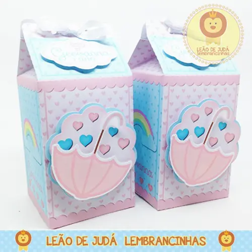 Caixa Milk Com Aplique Chuva De Amor