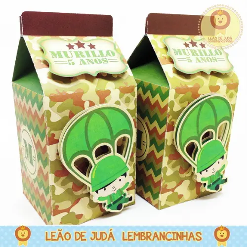 Caixa Milk Com aplique Exercito