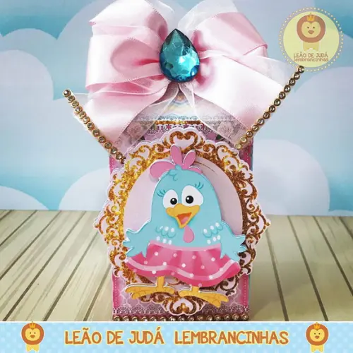Caixa Milk Com aplique Galinha Pintadinha