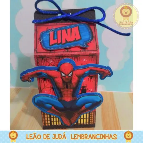 Caixa Milk Com aplique Homem Aranha