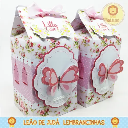 Caixa Milk Com aplique Jardim modelo 3