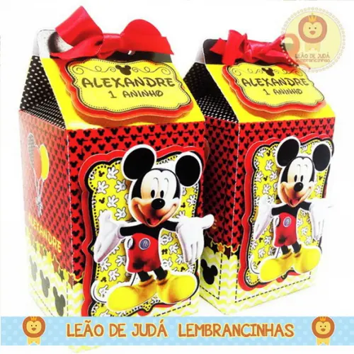 Caixa Milk Com aplique Mickey