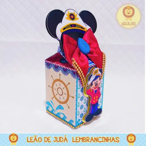 Caixa Milk Com aplique Mickey Marinheiro