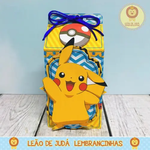 Caixa Milk Com Aplique Pokemon