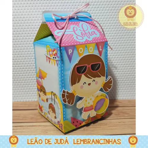 Caixa Milk Com aplique Pool Party