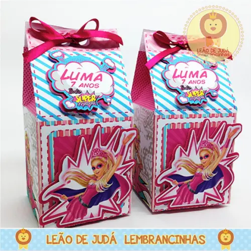 Caixa Milk Com aplique tema Barbie