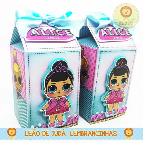 Caixa Milk Com aplique tema LOL