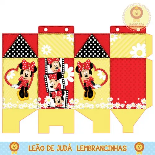 Caixa milk minnie vermelha