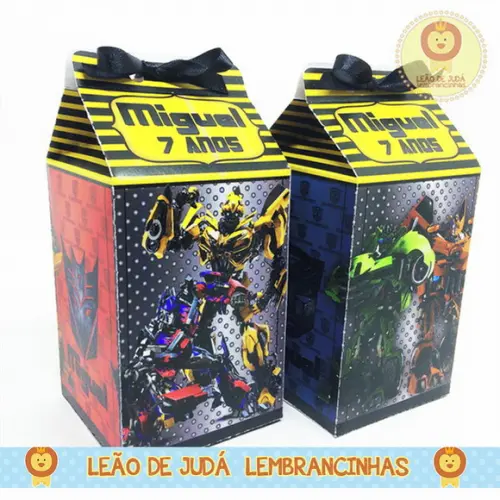 Caixa Milk sem Aplique Tema Transformers