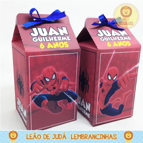 Caixa Milk Tema Homem Aranha