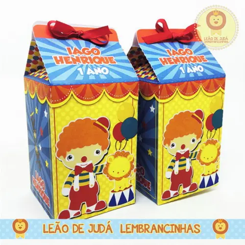 Caixa milk tema circo