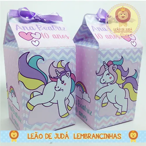 Caixa Milk Tema Unicórnio
