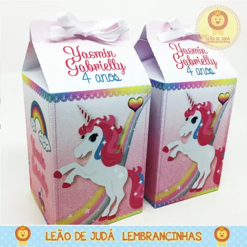 Caixa milk Unicórnio modelo 4