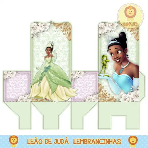 Caixa para festa a princesa e o sapo