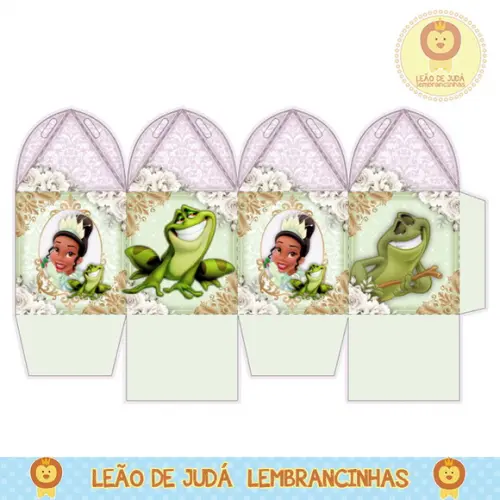Caixa para festa a princesa e o sapo