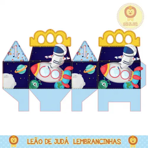 Caixa para festa astronauta