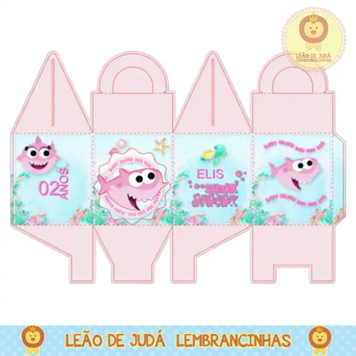 Caixa para festa baby shark