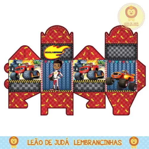 Caixa para festa blaze and the monster machines