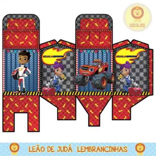 Caixa para festa blaze and the monster machines
