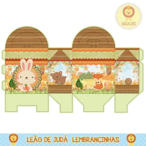 Caixa para festa bosque