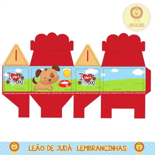 Caixa para festa cachorrinho