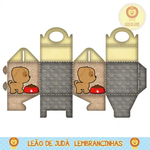 Caixa para festa cachorrinho