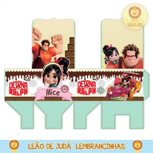 Caixa para festa detona ralph