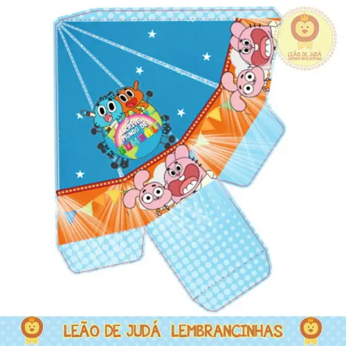 Caixa para festa gumball