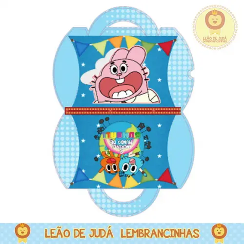 Caixa para festa gumball