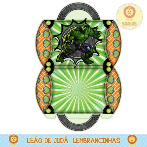 Caixa para festa hulk