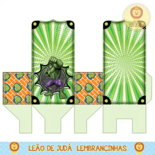 Caixa para festa hulk