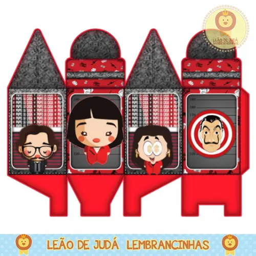 Caixa para festa la casa de papel