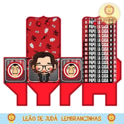 Caixa para festa la casa de papel