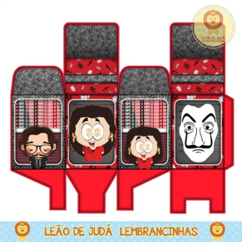 Caixa para festa la casa de papel