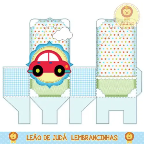 Caixa para festa meio de transporte