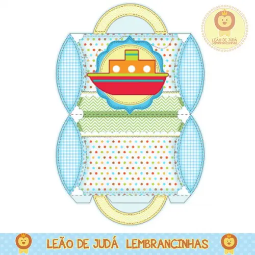 Caixa para festa meio de transporte