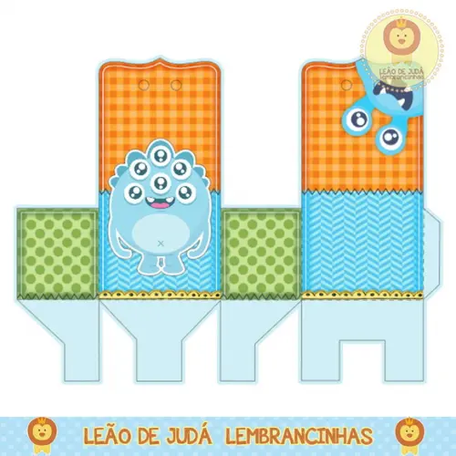 Caixa para festa monstrinhos