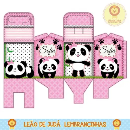 Caixa para festa panda