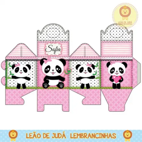 Caixa para festa panda