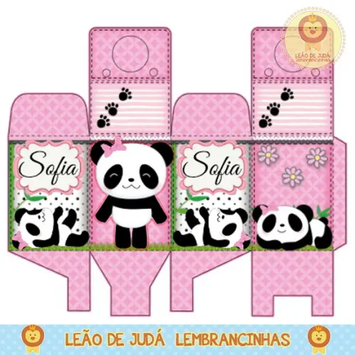 Caixa para festa panda