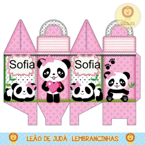 Caixa para festa panda