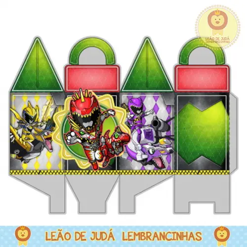 Caixa para festa power rangers