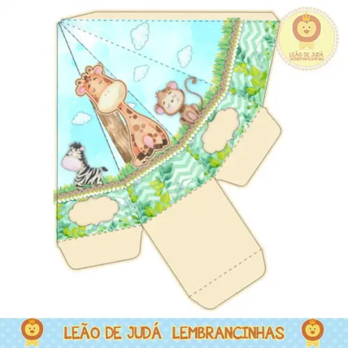 Caixa para festa safari