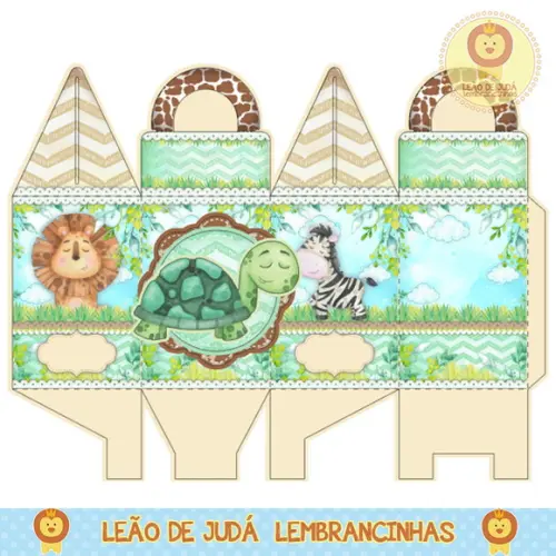 Caixa para festa safari